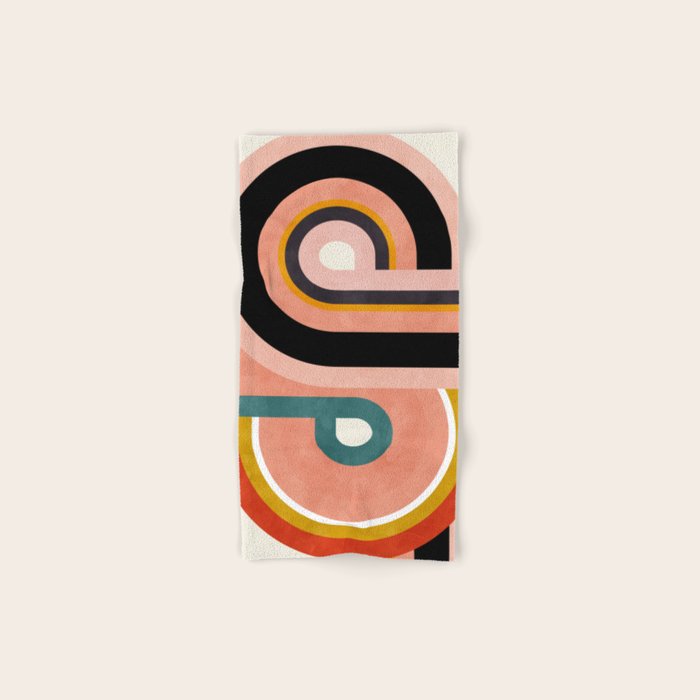 rainbow shape art Bath Towel Gallery Image 1