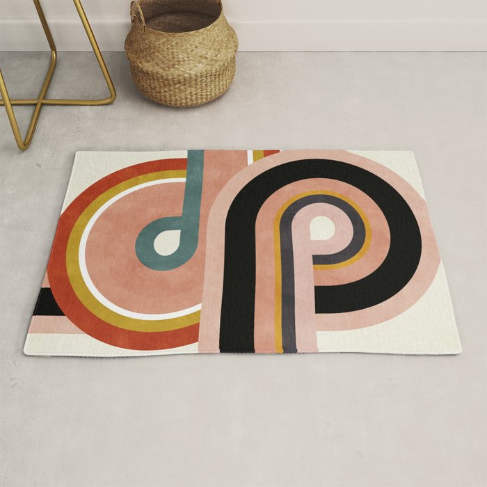 rainbow shape art Rug Gallery Image 1