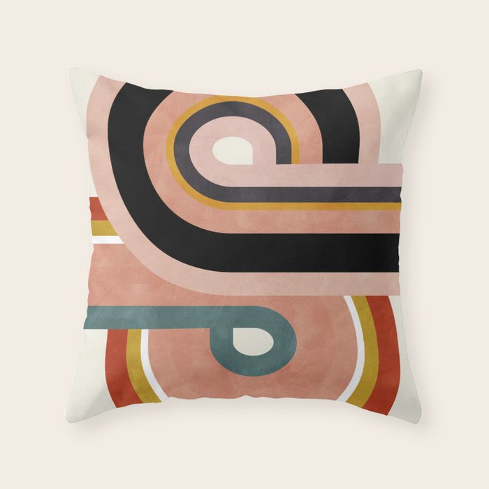 rainbow shape art Throw Pillow Gallery Image 6