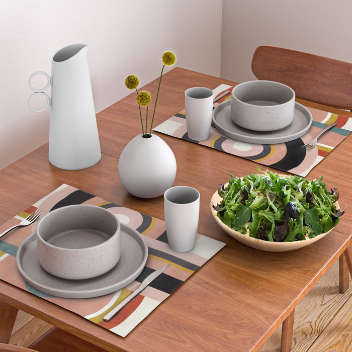 rainbow shape art Placemat Gallery Image 2