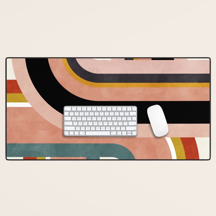 rainbow shape art Desk Mat Gallery Image 1