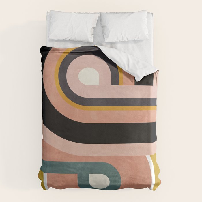 rainbow shape art Duvet Cover Gallery Image 1
