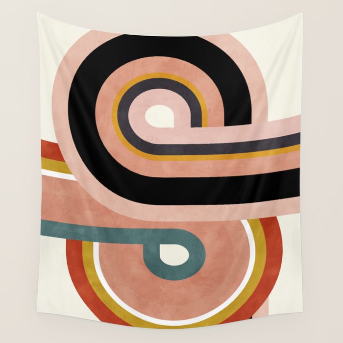 rainbow shape art Wall Tapestry Gallery Image 4