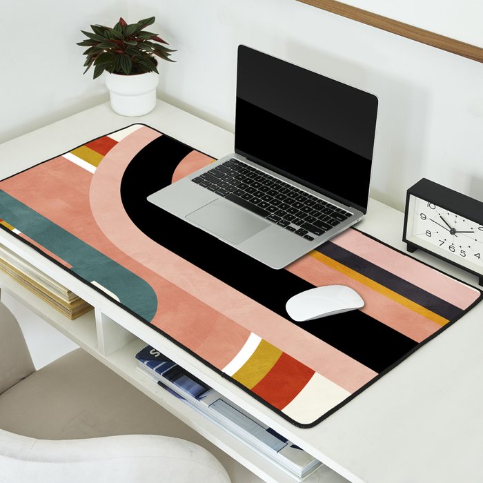 rainbow shape art Desk Mat Gallery Image 2