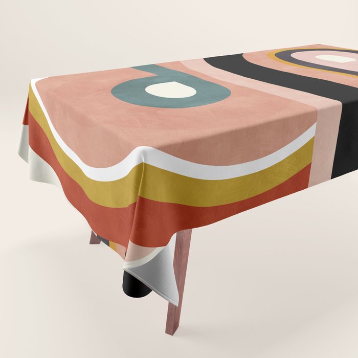 rainbow shape art Tablecloth Gallery Image 1