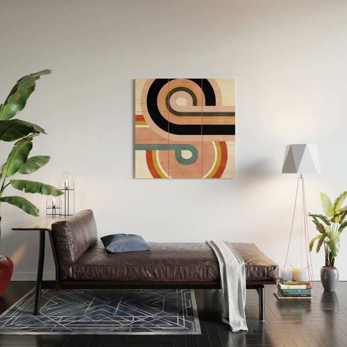 rainbow shape art Wood Wall Art Gallery Image 2