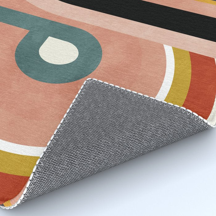 rainbow shape art Rug Gallery Image 4