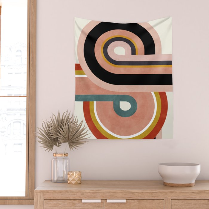 rainbow shape art Wall Tapestry Gallery Image 2
