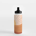 Abstract terracotta landscape, sun and desert, sunrise #1 Water Bottle Gallery Image 2