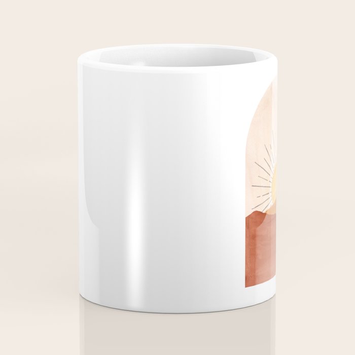 Abstract terracotta landscape, sun and desert, sunrise #1 Coffee Mug Gallery Image 4