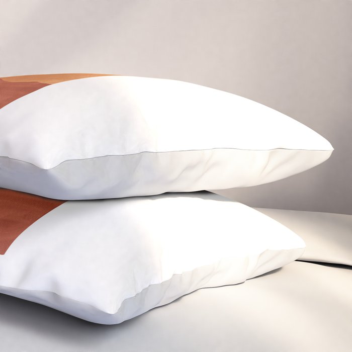 Abstract terracotta landscape, sun and desert, sunrise #1 Pillow Sham Gallery Image 3