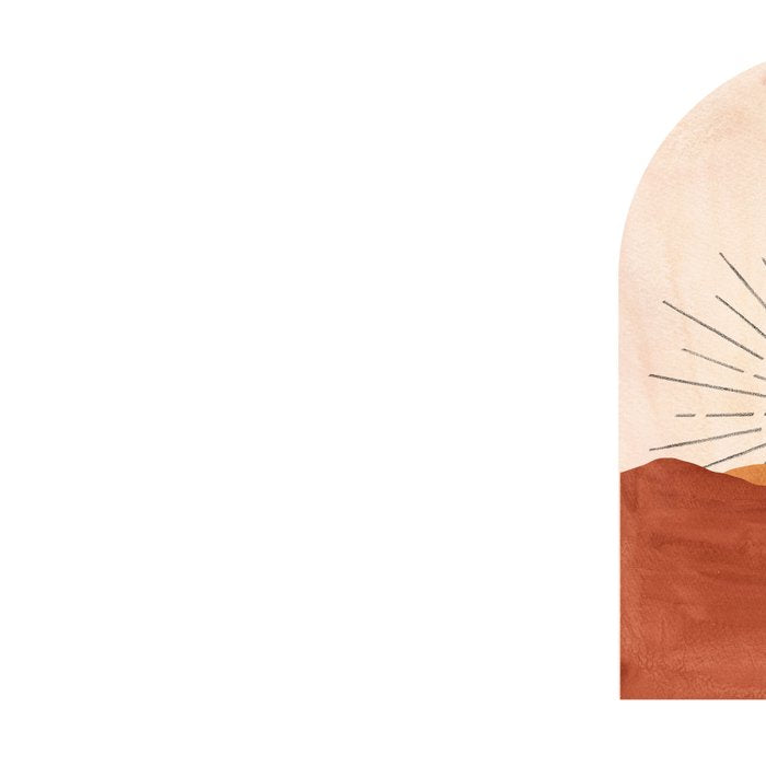 Abstract terracotta landscape, sun and desert, sunrise #1 Coffee Mug Gallery Image 2