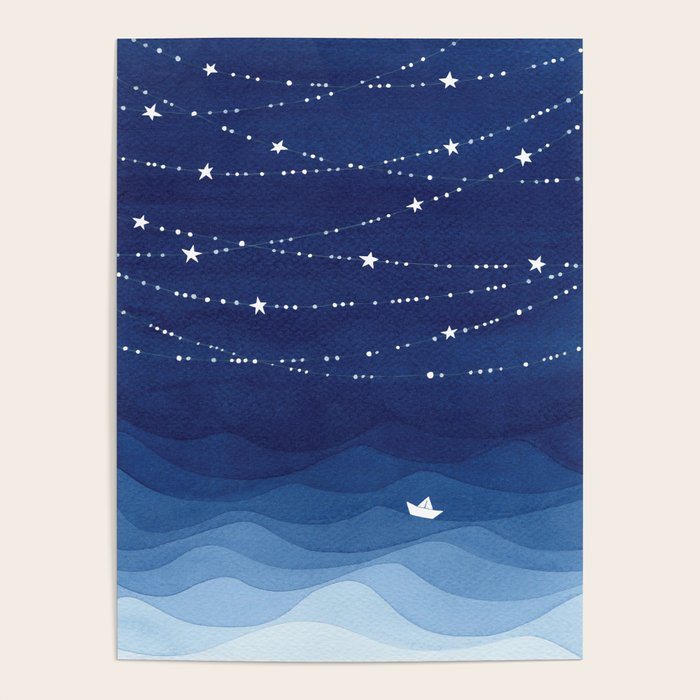 Garland of Stars IV, night sky Poster Gallery Image 4