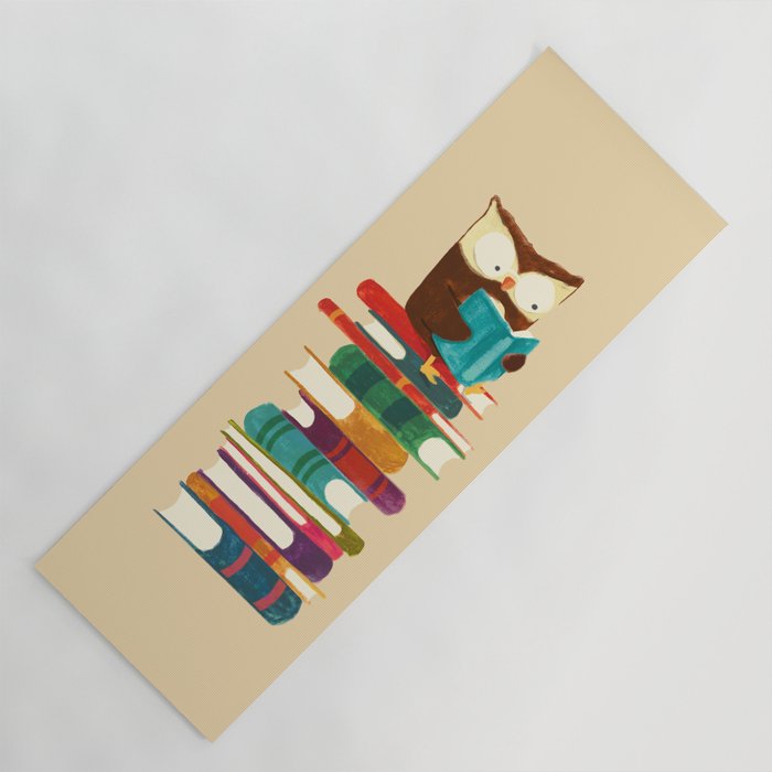 Owl Reading Rainbow Yoga Mat Gallery Image 1