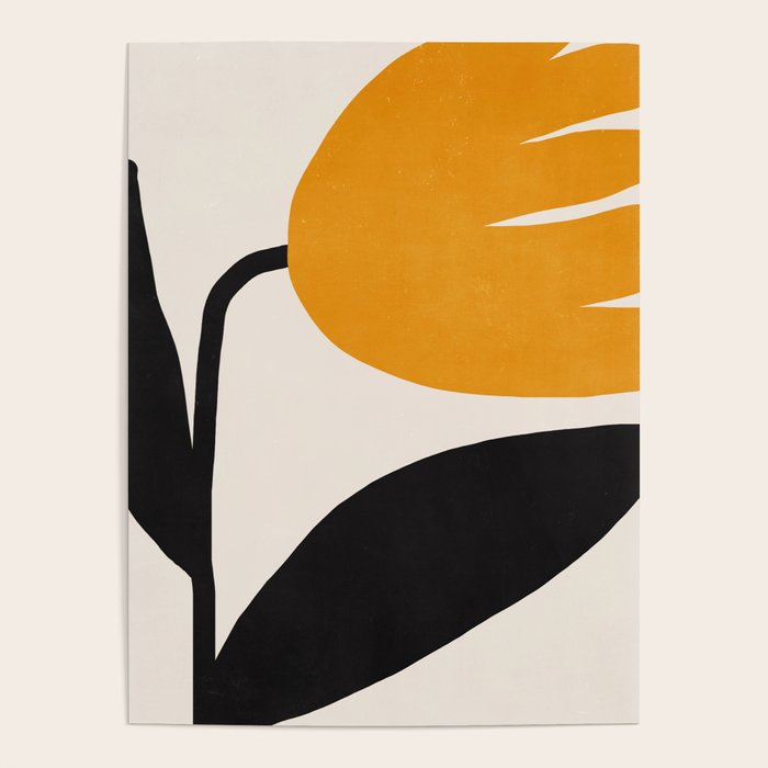 Abstract Flora - yellow Poster Gallery Image 1