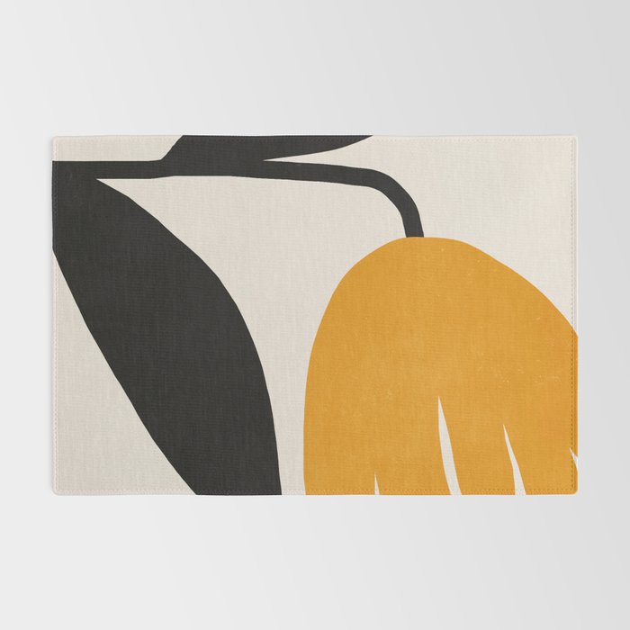 Abstract Flora - yellow Rug Gallery Image 2