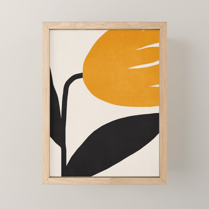 Abstract Flora - yellow Mini Art Print Gallery Image 1