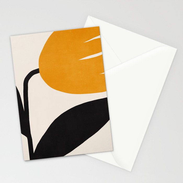 Abstract Flora - yellow Stationery Card Gallery Image 2