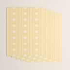 Daisy Stripes Pattern in Buttercream Yellow and White Wrapping Paper Gallery Image 3