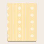 Daisy Stripes Pattern in Buttercream Yellow and White Notebook Gallery Image 4