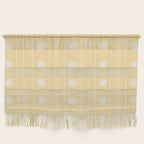 Daisy Stripes Pattern in Buttercream Yellow and White Wall Hanging Gallery Image 1
