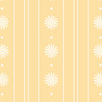 Daisy Stripes Pattern in Buttercream Yellow and White Coffee Mug Gallery Image 2