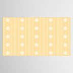 Daisy Stripes Pattern in Buttercream Yellow and White Tablecloth Gallery Image 2
