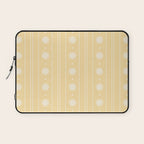 Daisy Stripes Pattern in Buttercream Yellow and White Laptop Sleeve Gallery Image 1