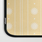 Daisy Stripes Pattern in Buttercream Yellow and White Laptop Sleeve Gallery Image 3