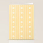 Daisy Stripes Pattern in Buttercream Yellow and White Stationery Card Gallery Image 2
