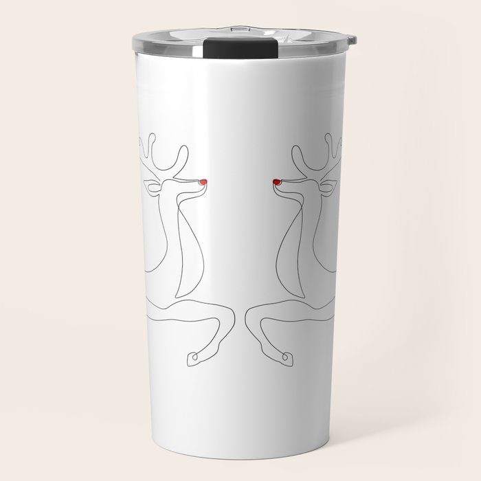 Red Nose Reindeer Travel Mug Gallery Image 1