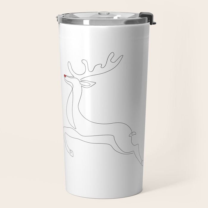 Red Nose Reindeer Travel Mug Gallery Image 2