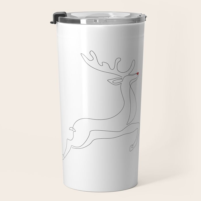 Red Nose Reindeer Travel Mug Gallery Image 3