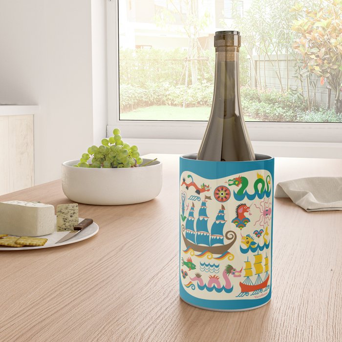Mythical Sea Creatures - Ocean Monsters Wine Chiller Gallery Image 4