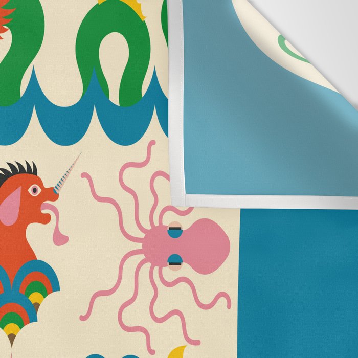 Mythical Sea Creatures - Ocean Monsters Wall Tapestry Gallery Image 3