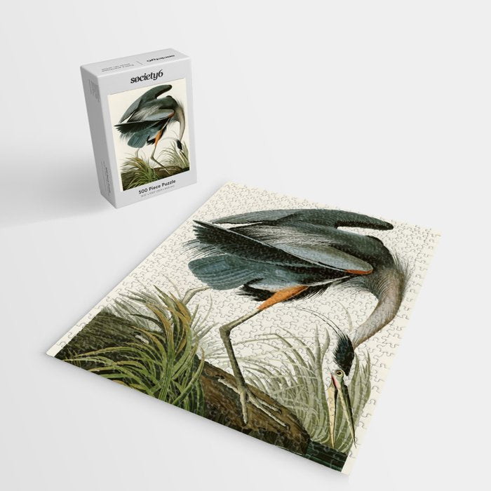 Great blue Heron - John James Audubon's Birds of America Print Jigsaw Puzzle Gallery Image 2