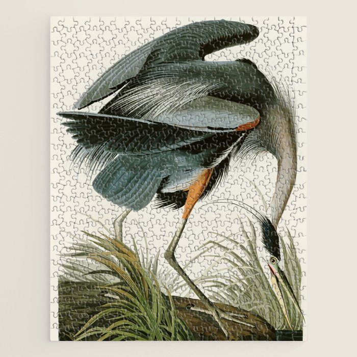 Great blue Heron - John James Audubon's Birds of America Print Jigsaw Puzzle Gallery Image 1