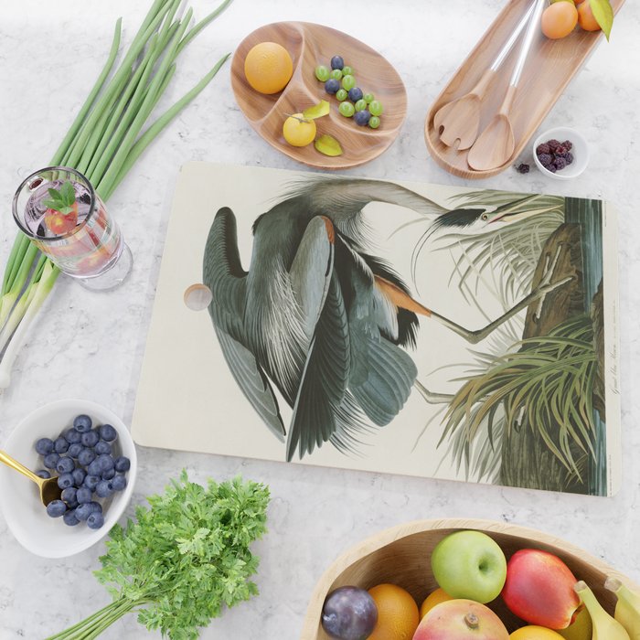 Great blue Heron - John James Audubon's Birds of America Print Cutting Board Gallery Image 2