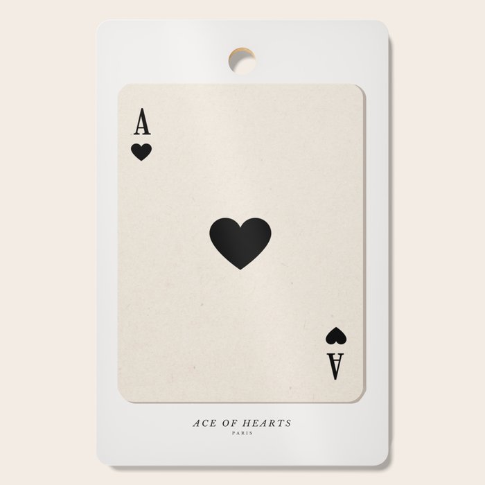 Ace of Hearts Playing Card Art Print Trendy Cutting Board Gallery Image 1