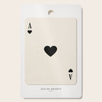 Ace of Hearts Playing Card Art Print Trendy Cutting Board Gallery Image 1