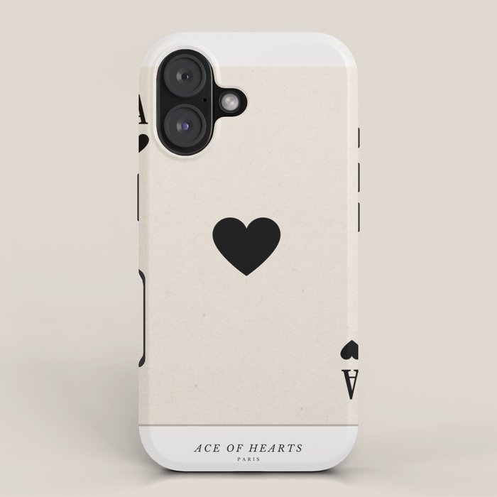 Ace of Hearts Playing Card Art Print Trendy iPhone Case Gallery Image 1