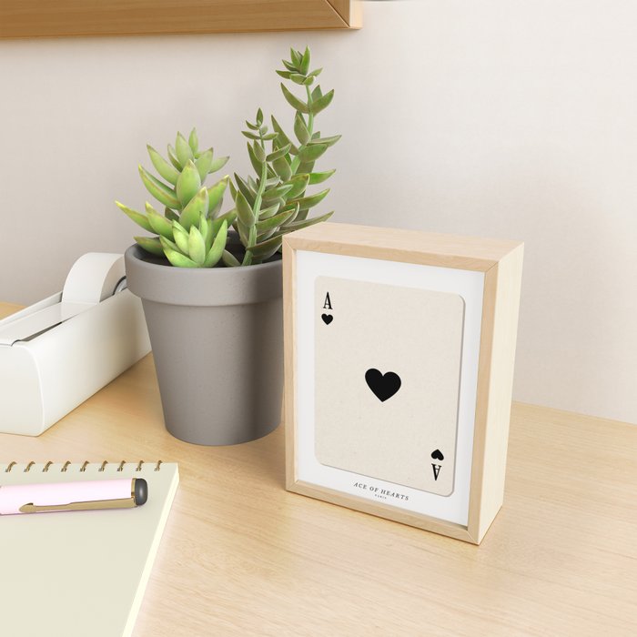 Ace of Hearts Playing Card Art Print Trendy Mini Art Print Gallery Image 2