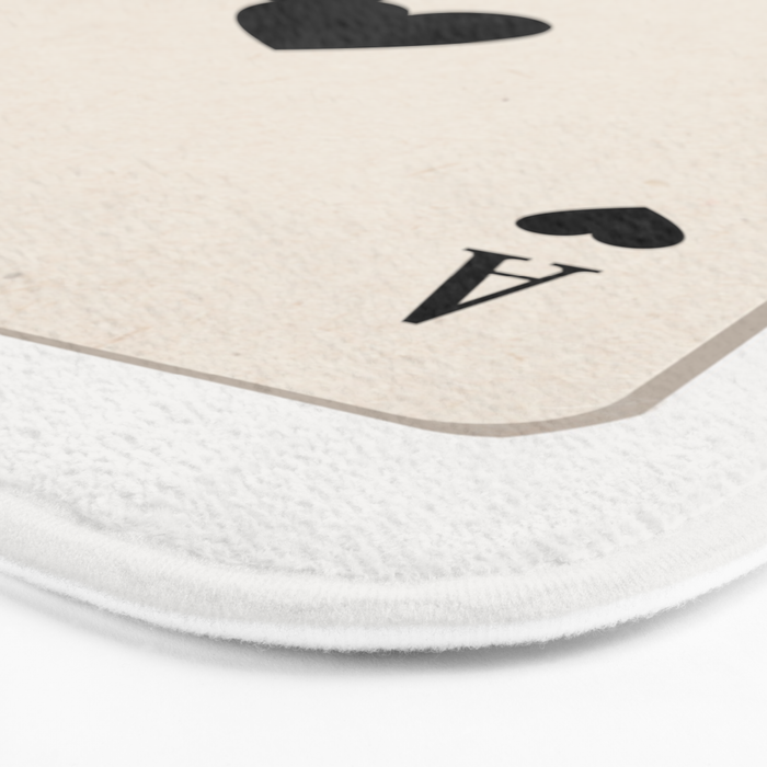 Ace of Hearts Playing Card Art Print Trendy Bath Mat Gallery Image 3