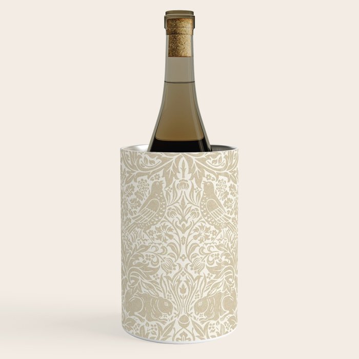 William Morris Brer Rabbit Linen Beige Vintage Pattern Wine Chiller Gallery Image 3