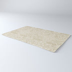 William Morris Brer Rabbit Linen Beige Vintage Pattern Rug Gallery Image 3
