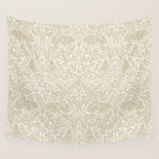 William Morris Brer Rabbit Linen Beige Vintage Pattern Wall Tapestry Gallery Image 4