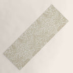 William Morris Brer Rabbit Linen Beige Vintage Pattern Yoga Mat Gallery Image 1
