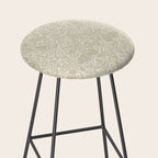 William Morris Brer Rabbit Linen Beige Vintage Pattern Stool Gallery Image 2
