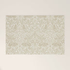 William Morris Brer Rabbit Linen Beige Vintage Pattern Welcome Mat Gallery Image 1
