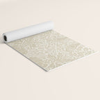 William Morris Brer Rabbit Linen Beige Vintage Pattern Yoga Mat Gallery Image 2